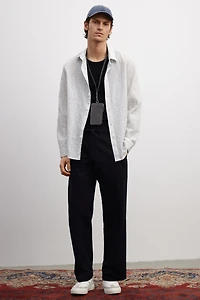 Relaxed-Fit Seersucker Pants