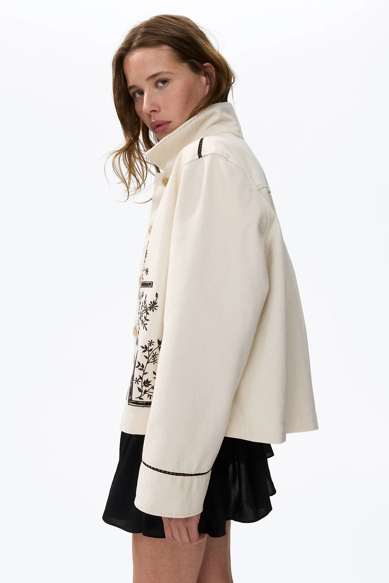 Embroidered Twill Jacket