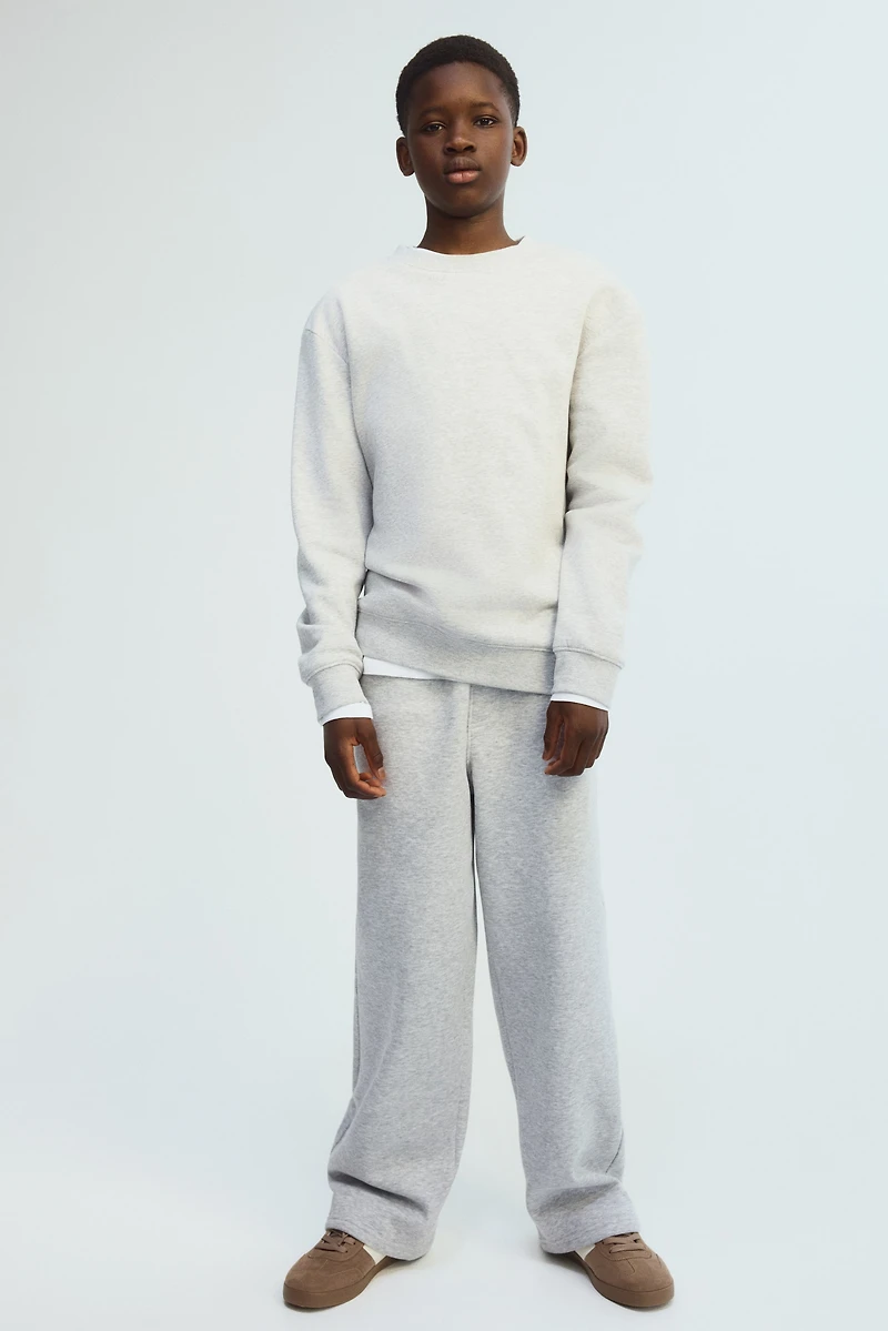 Wide-Leg Brushed-Inside Joggers