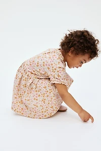 Ruffle-Trimmed Jacquard-Jersey Dress