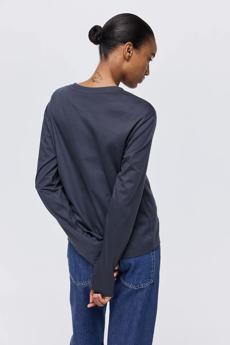 Long-Sleeved Cotton Top