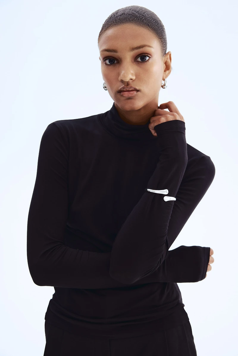 Viscose Turtleneck Top