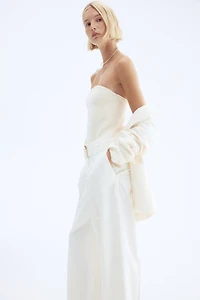Linen-Blend Pants with Belt