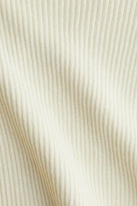 Ribbed Dress with Flared Skirt