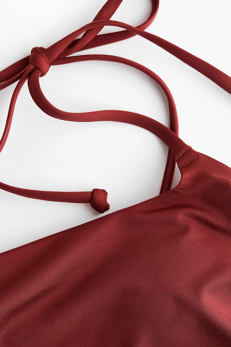 MAMA Padded-Cup Tie-Shoulder-Strap Swimsuit