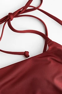 MAMA Padded-Cup Tie-Shoulder-Strap Swimsuit