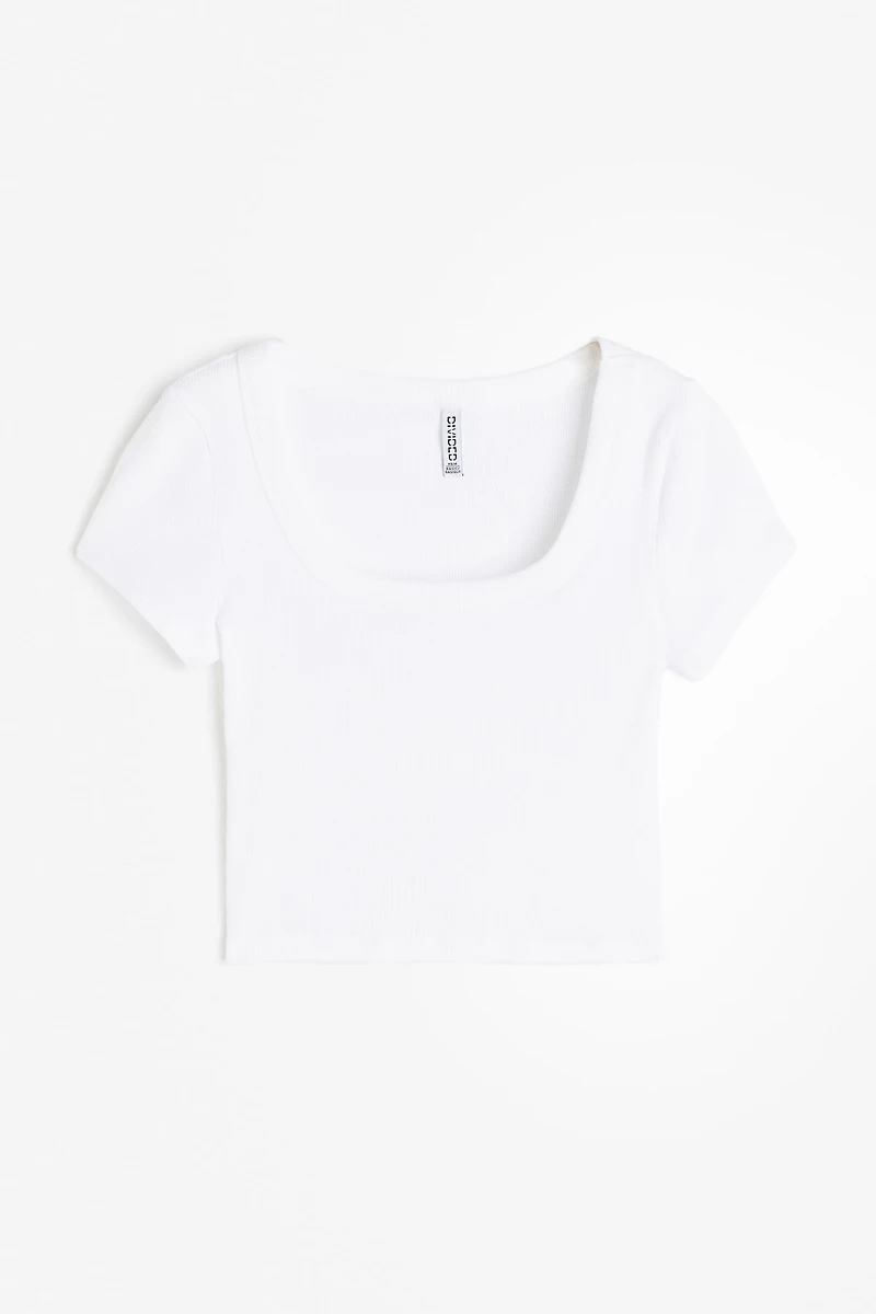 Ribbed Crop T-shirt