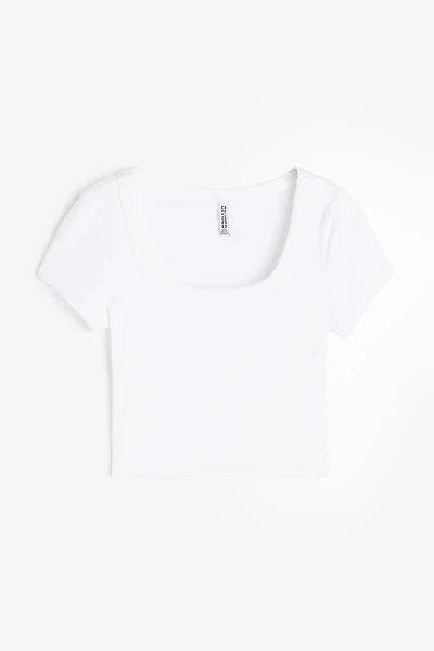 Ribbed Crop T-shirt