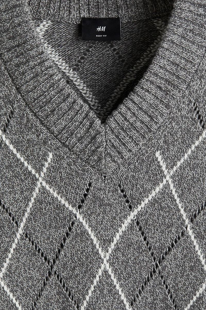 Regular-Fit Wool-Blend V-Neck Sweater