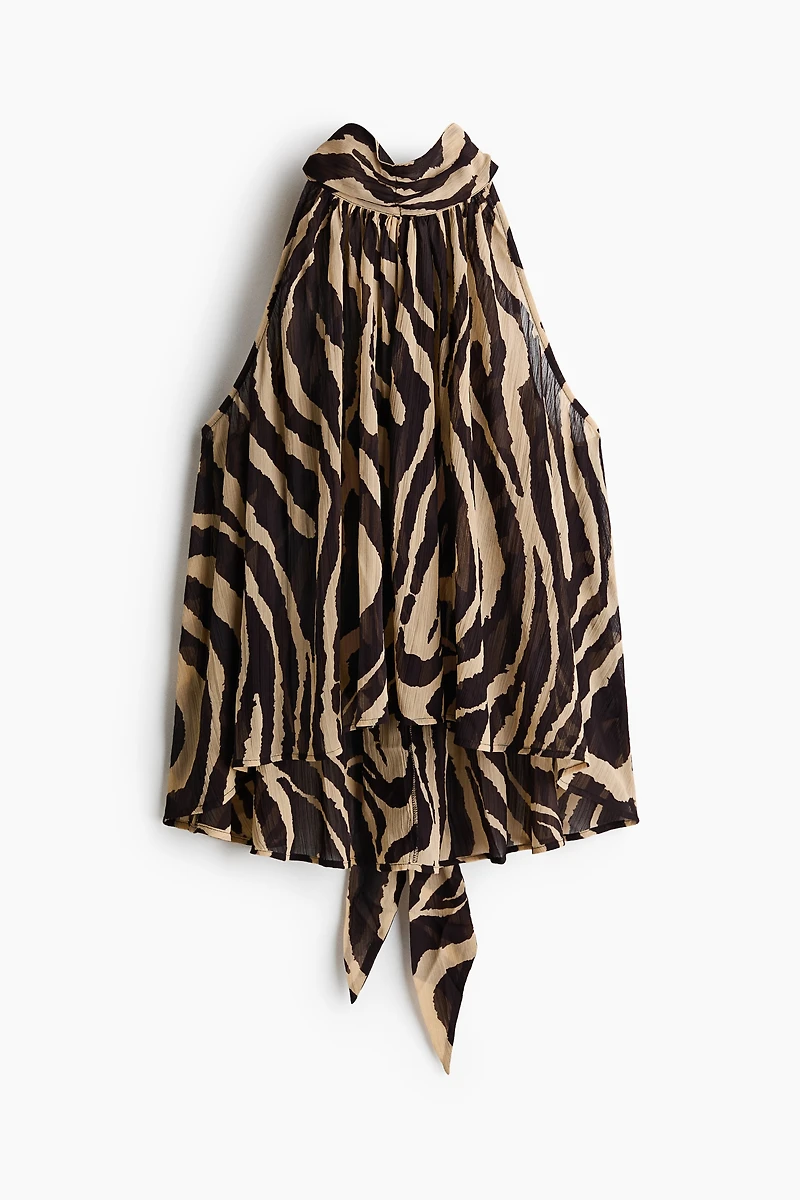 Tie-Detail Chiffon Top