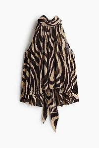 Tie-Detail Chiffon Top