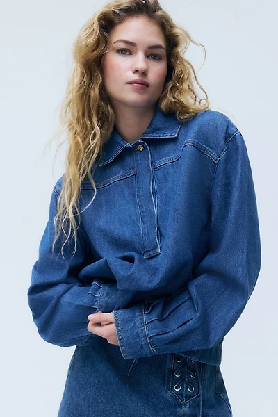 Chemise à enfiler en denim