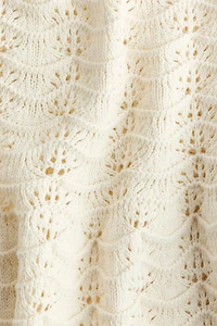 Crochet-Look Peplum Top