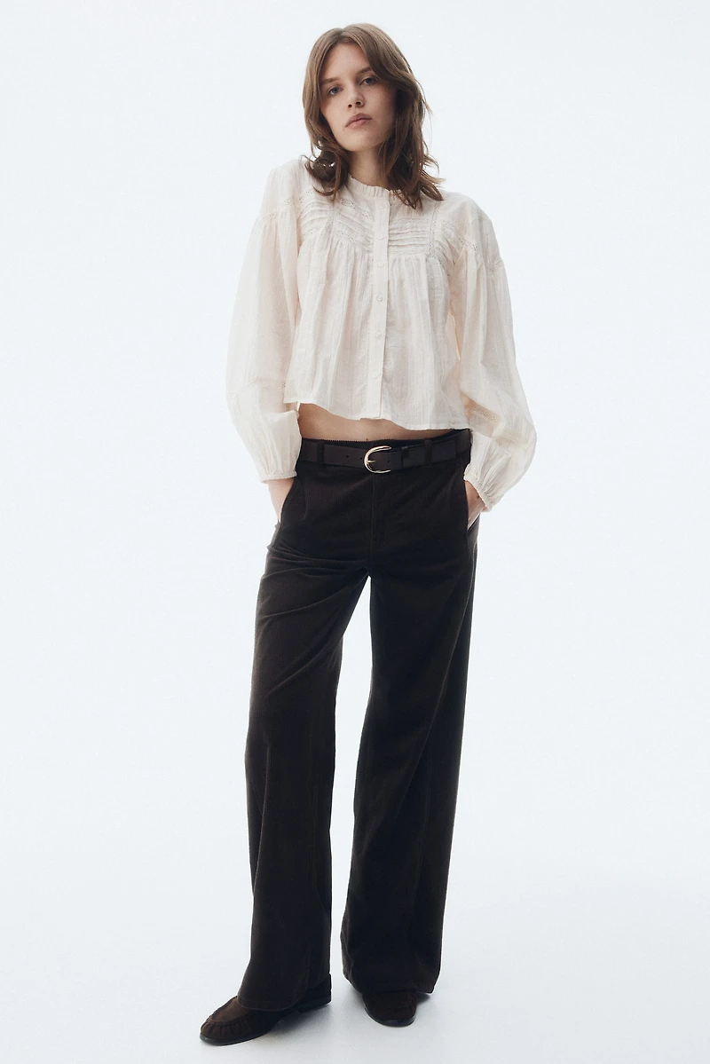 Wide-Leg Corduroy Pants