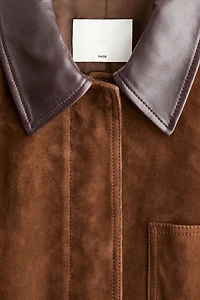 Suede Jacket with Collar