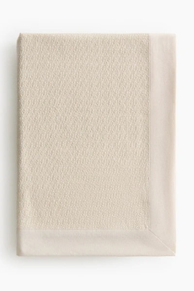 Textured Cotton-Blend Bed Throw