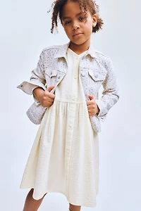 Sleeveless Seersucker Dress