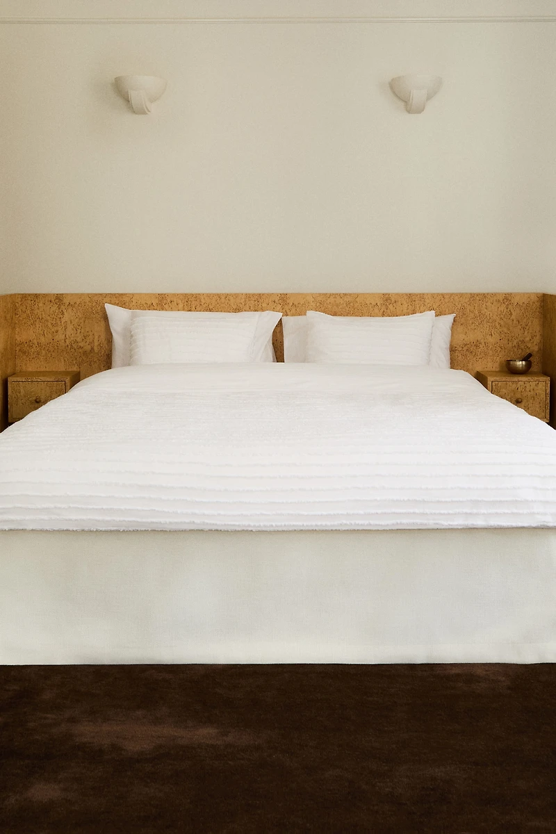 Tufted King/Queen Duvet Cover Set