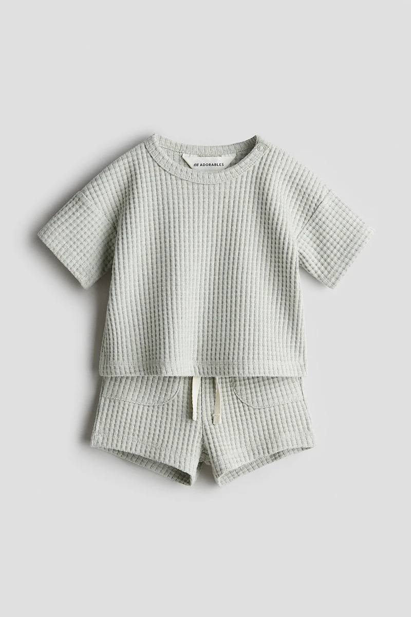 2-Piece Waffled Cotton Set