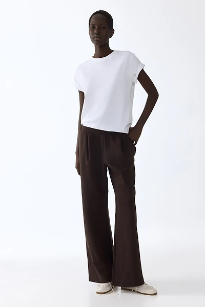 Pantalon de jogging interlock avec jambes larges