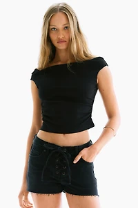 Draped Off-the-Shoulder Top