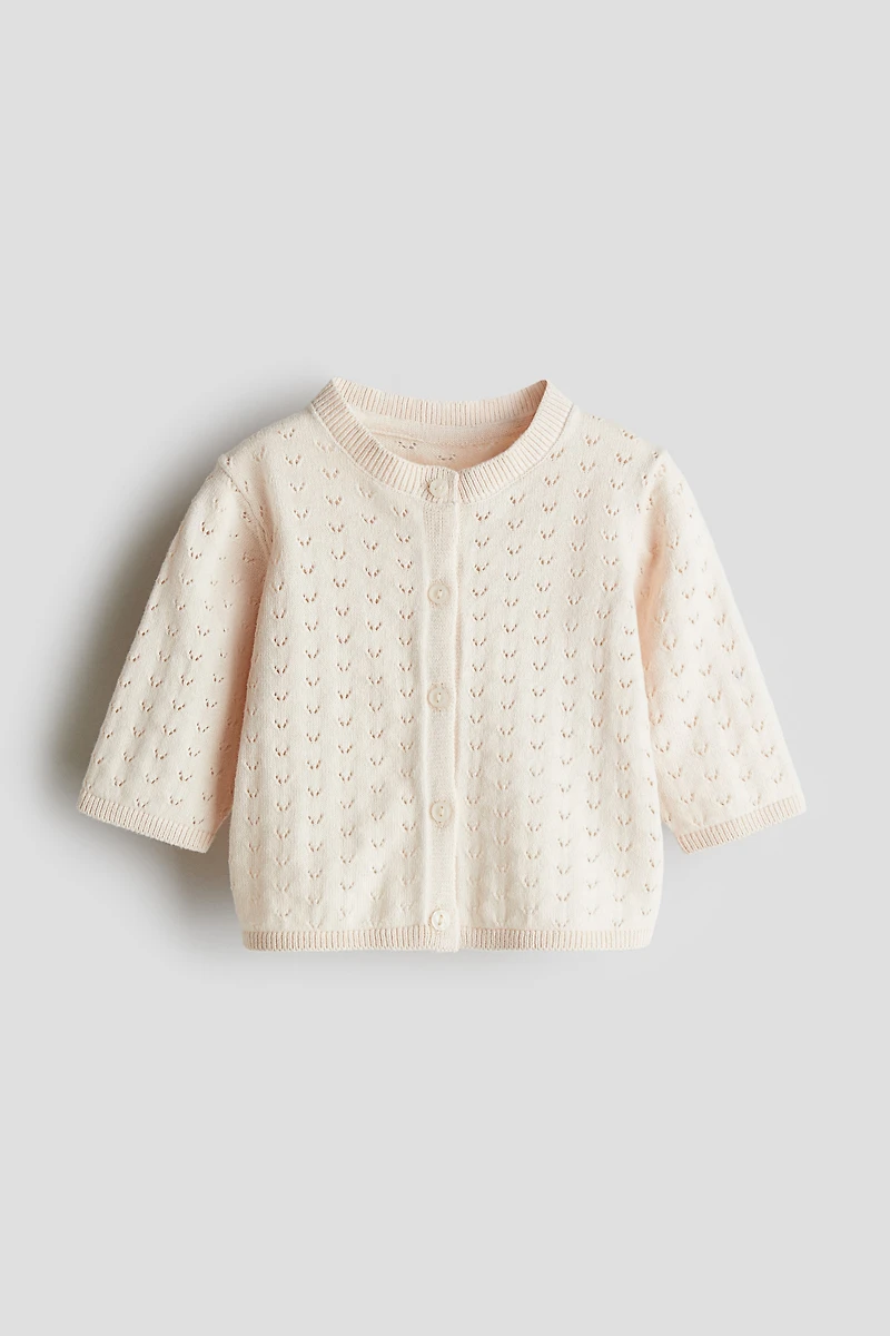 Pointelle-Knit Cardigan