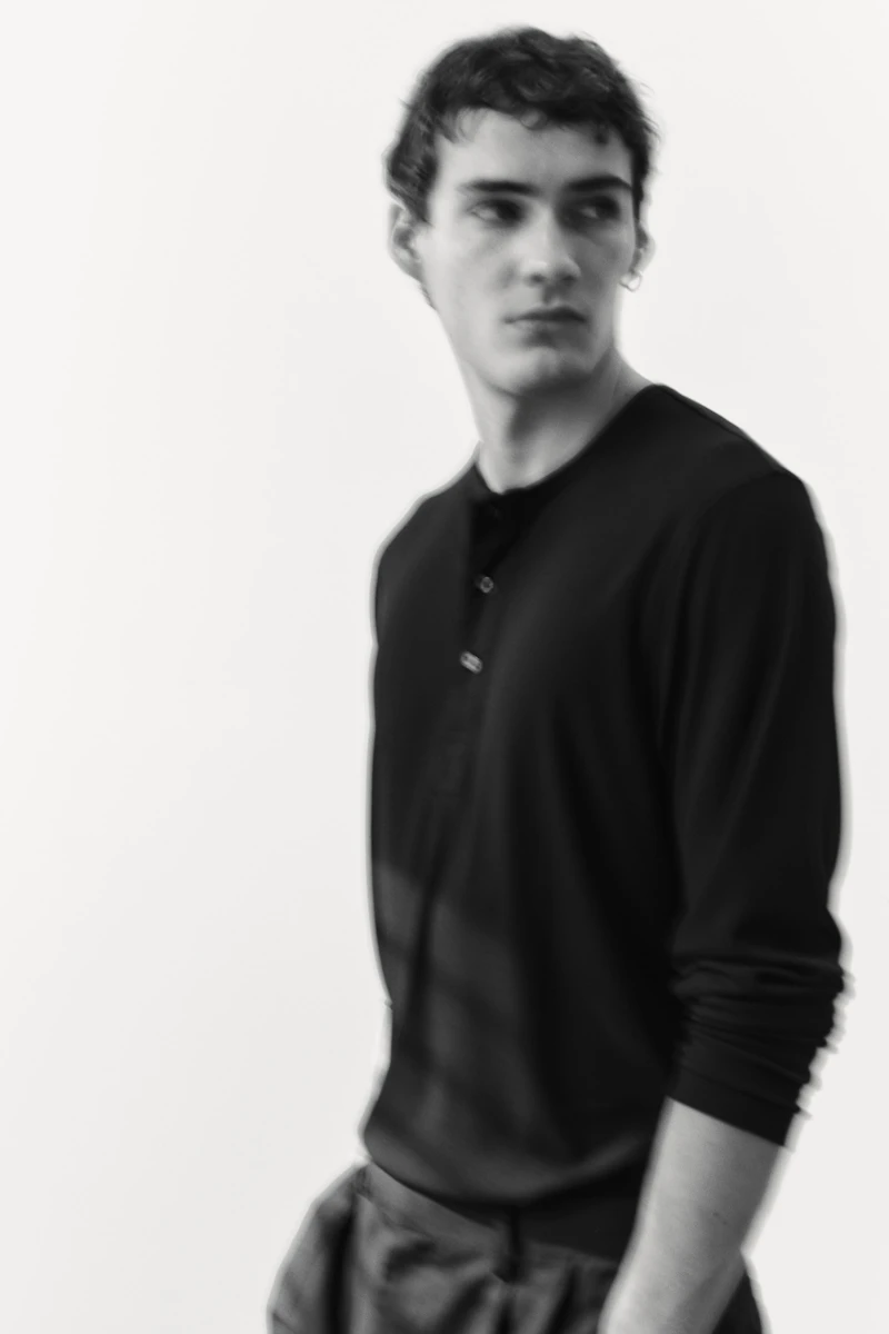 Slim-Fit Ribbed Jersey Shirt