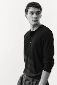 Slim-Fit Ribbed Jersey Shirt