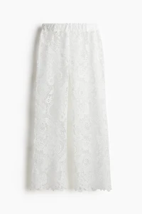 Pantalon large en dentelle