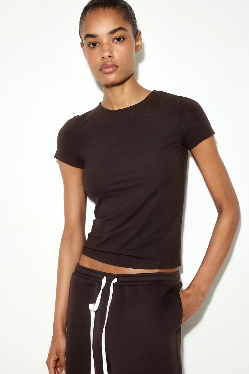T-shirt ajusté en viscose