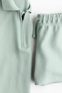 2-Piece Textured Jersey Set