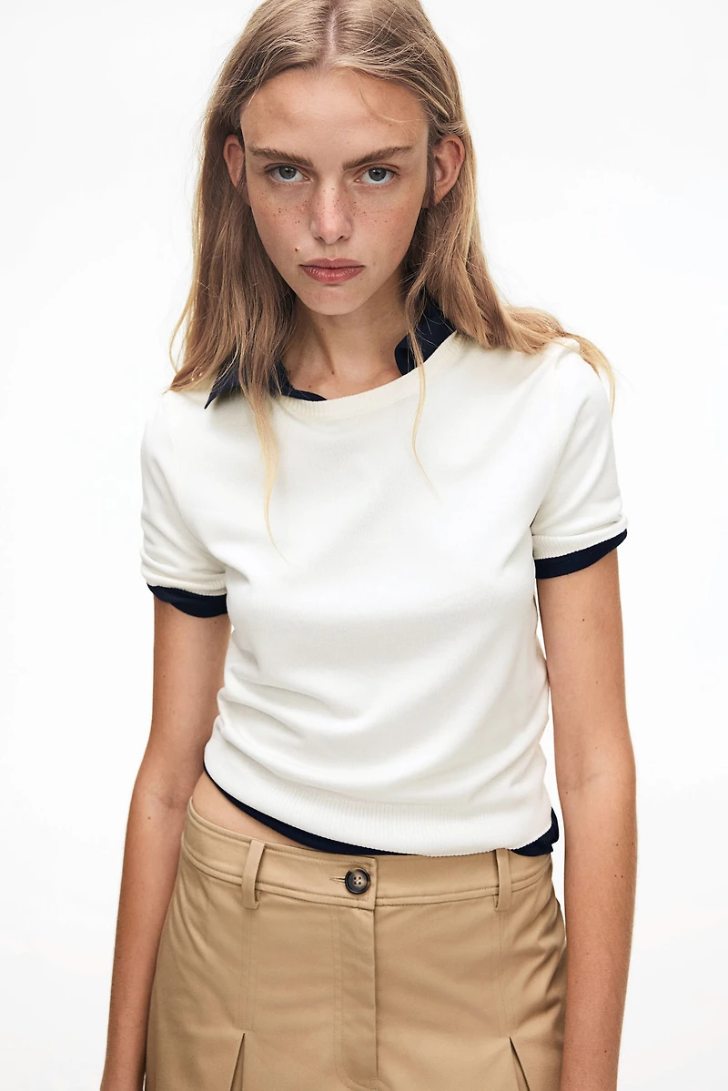 Fine-Knit T-Shirt