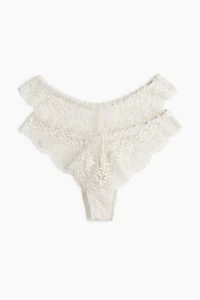 Lot de 2 culottes Brazilian en dentelle