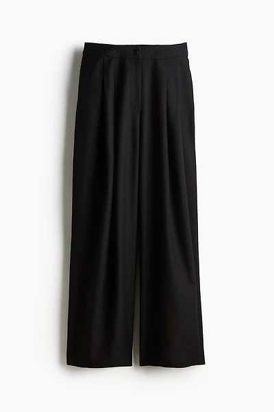 Pleat-Front Twill Pants
