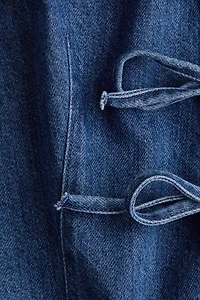 MAMA Chandail sans manches à nouer en denim