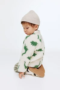 Printed Teddy Fleece Jacket