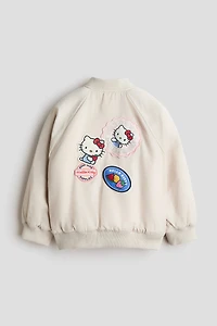 Padded Patch-Detail Baseball Jacket