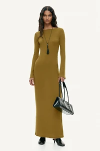 Textured-Knit Maxi Dress