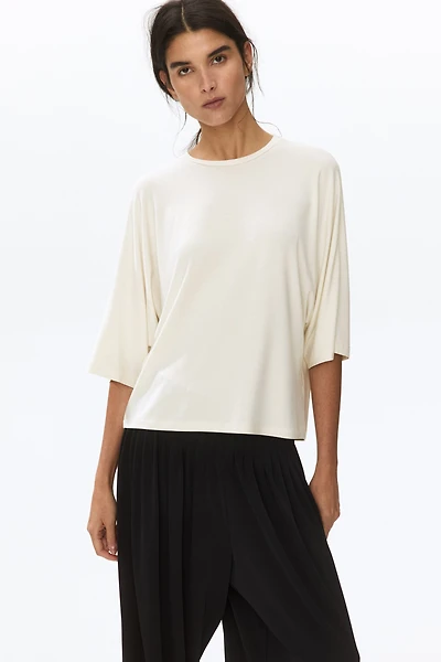 Batwing-Sleeved Viscose Top