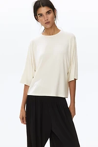 Batwing-Sleeved Viscose Top