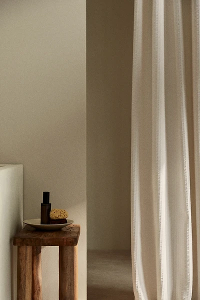 Rideau de douche en crépon