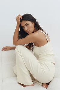 Pantalon en tricot côtelé