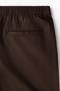 Regular-Fit Linen-Blend Pants