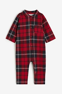 Pajama Jumpsuit with Collar