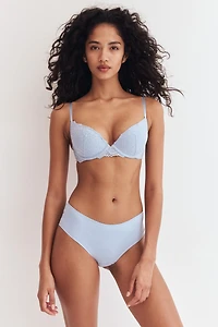 Lot de 3 culottes Hipster en coton et dentelle