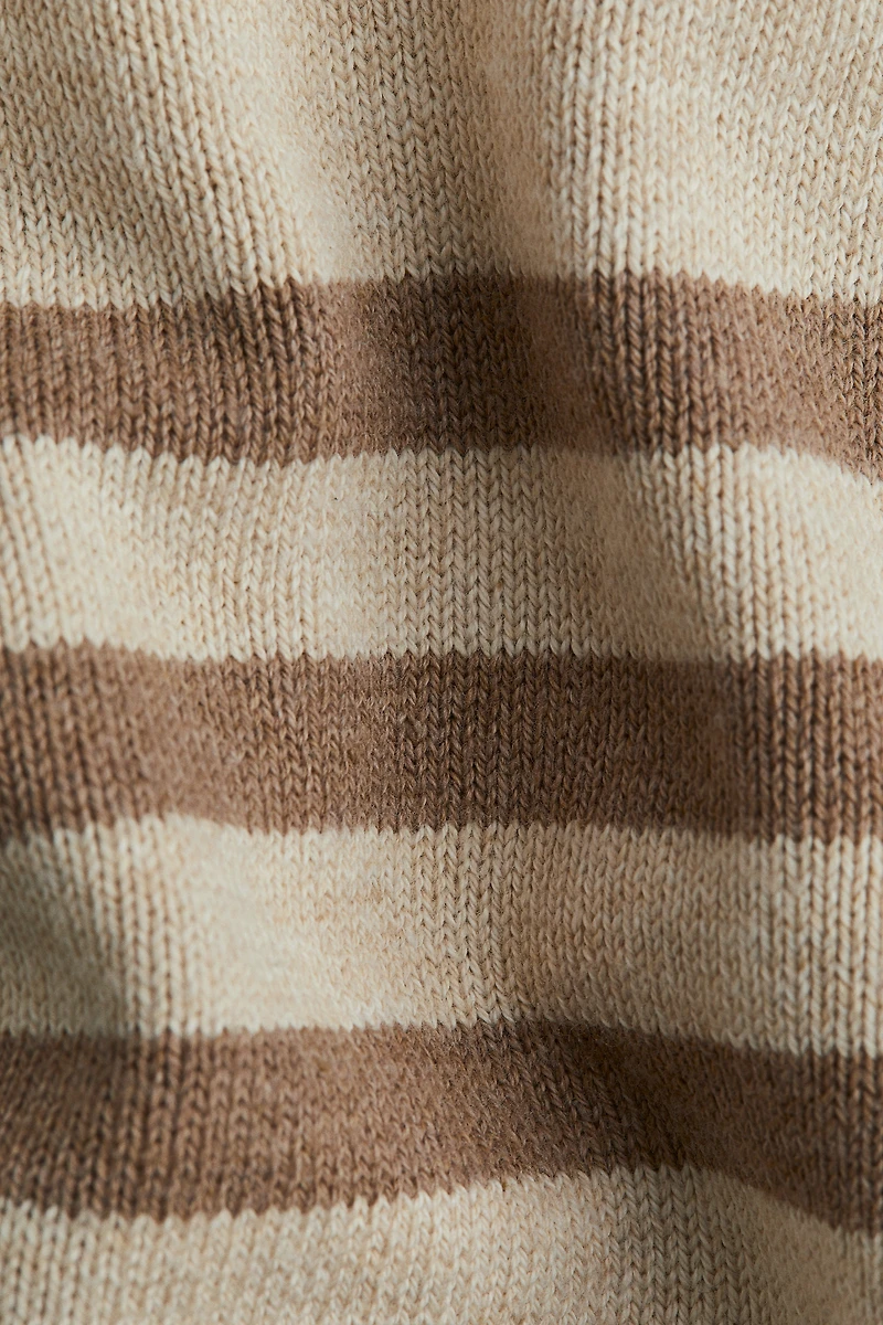 Jacquard-Knit Cotton Sweater