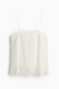 Haut en viscose avec dentelle