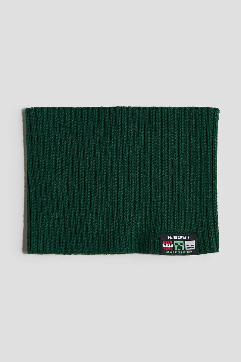 Rib-Knit Tube Scarf