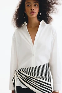 Scarf-Detail Shirt