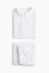 Jacquard-Weave Cotton Pajamas